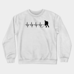 Ice Hockey Heartbeat Crewneck Sweatshirt